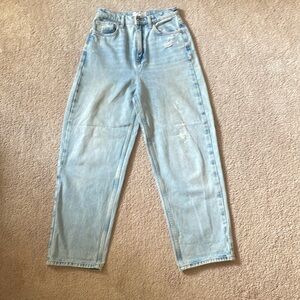 Free People Light Wash Baggy Jeans